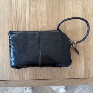 HOBO Black Leather Wristlet